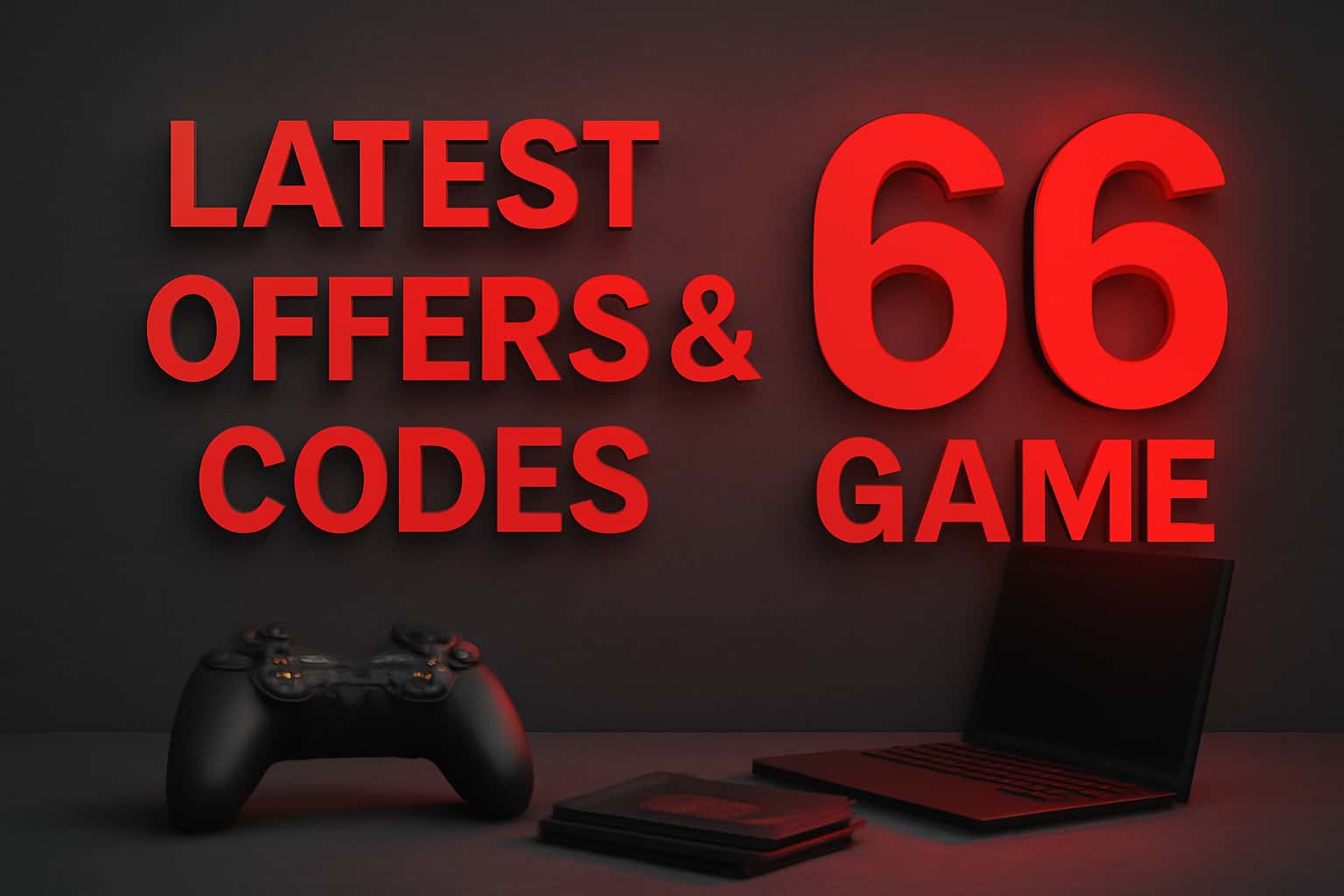 An artistic representation of 66 Game offers and codes in a high-tech setting.