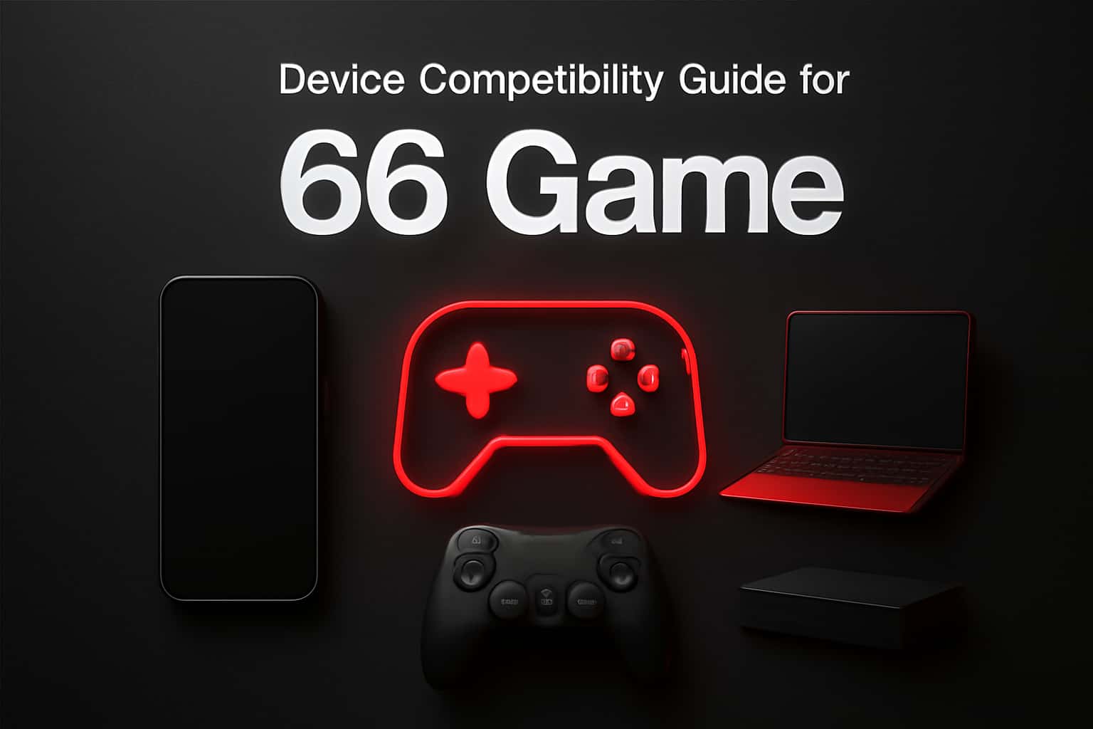 An informative scene showcasing device compatibility requirements for 66 Game.