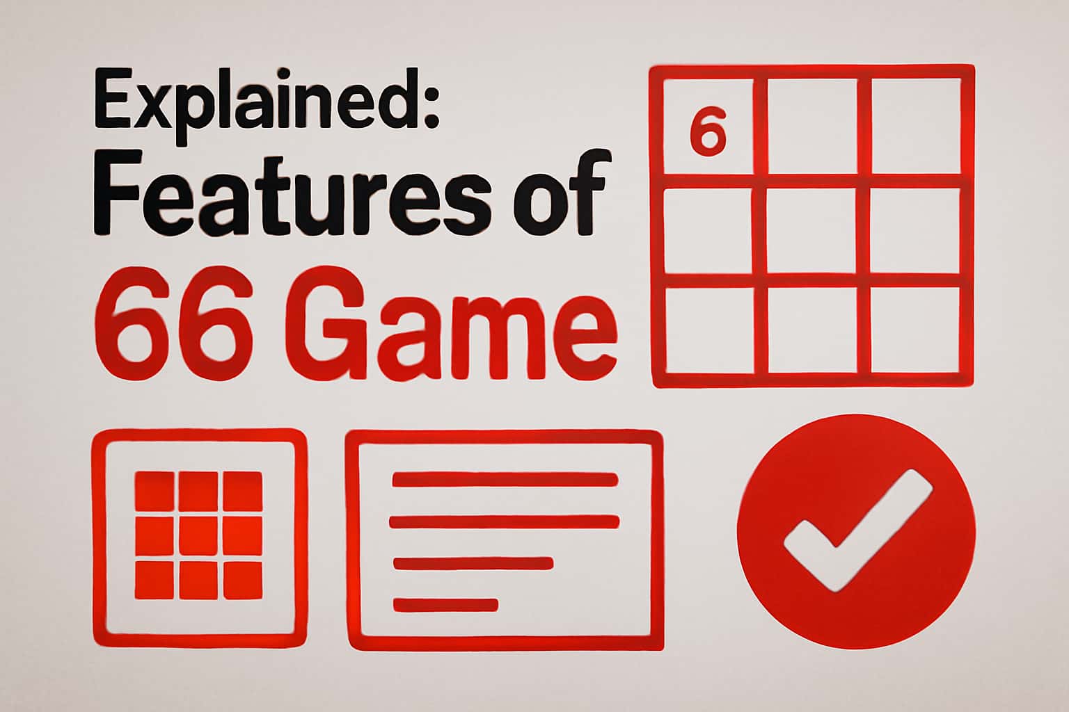 An informative visual representation of the 66 Game features.