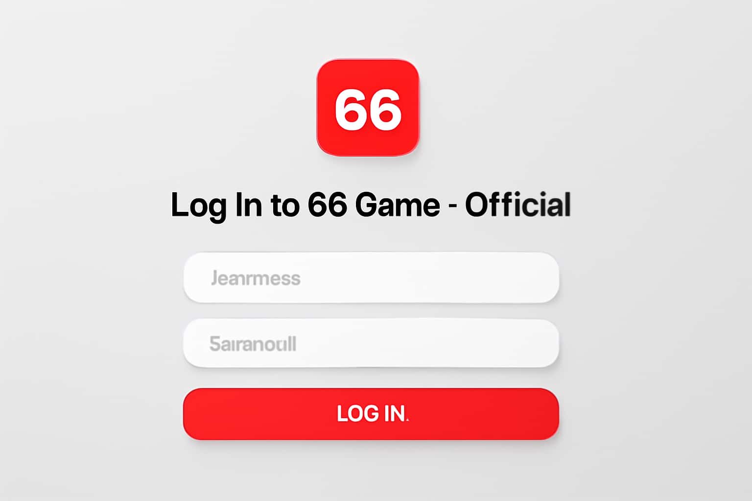 Log In to 66 Game - Official Interface