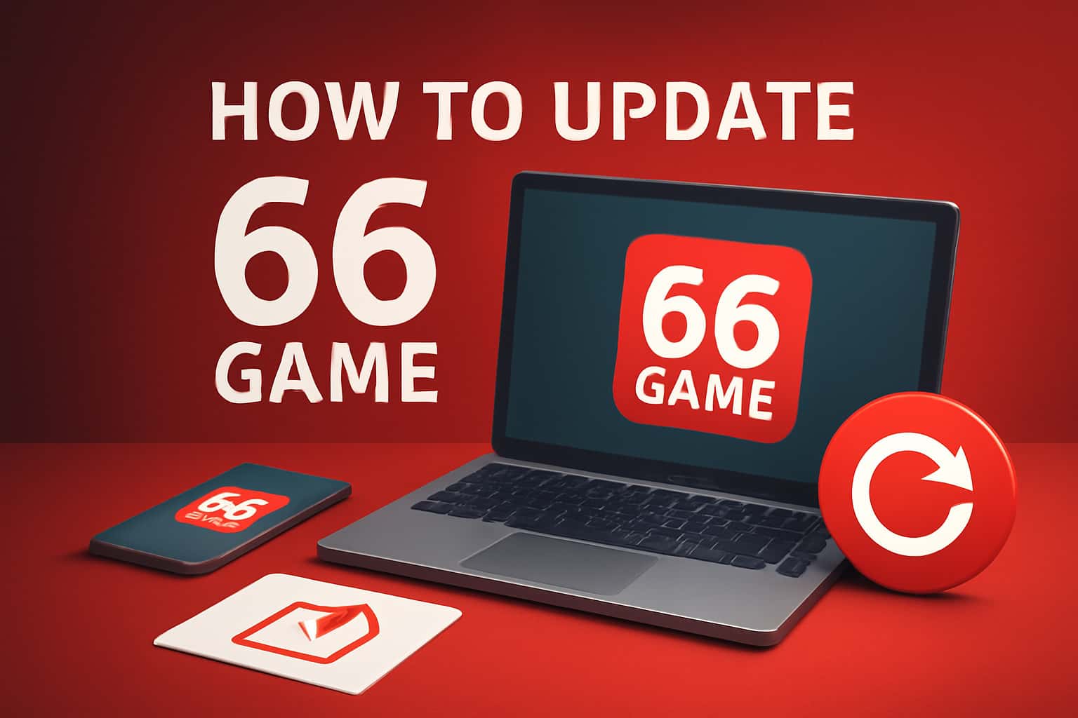 A visual representation of updating 66 Game with prominent text.