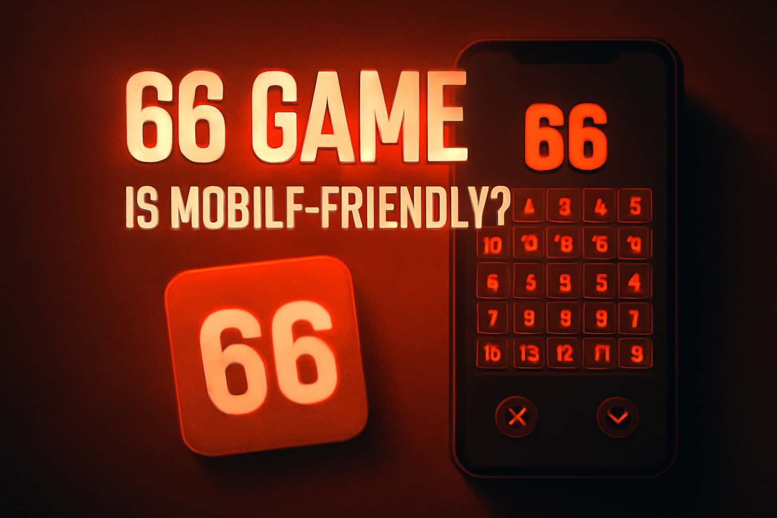 An informative graphic about the mobile-friendliness of 66 Game.
