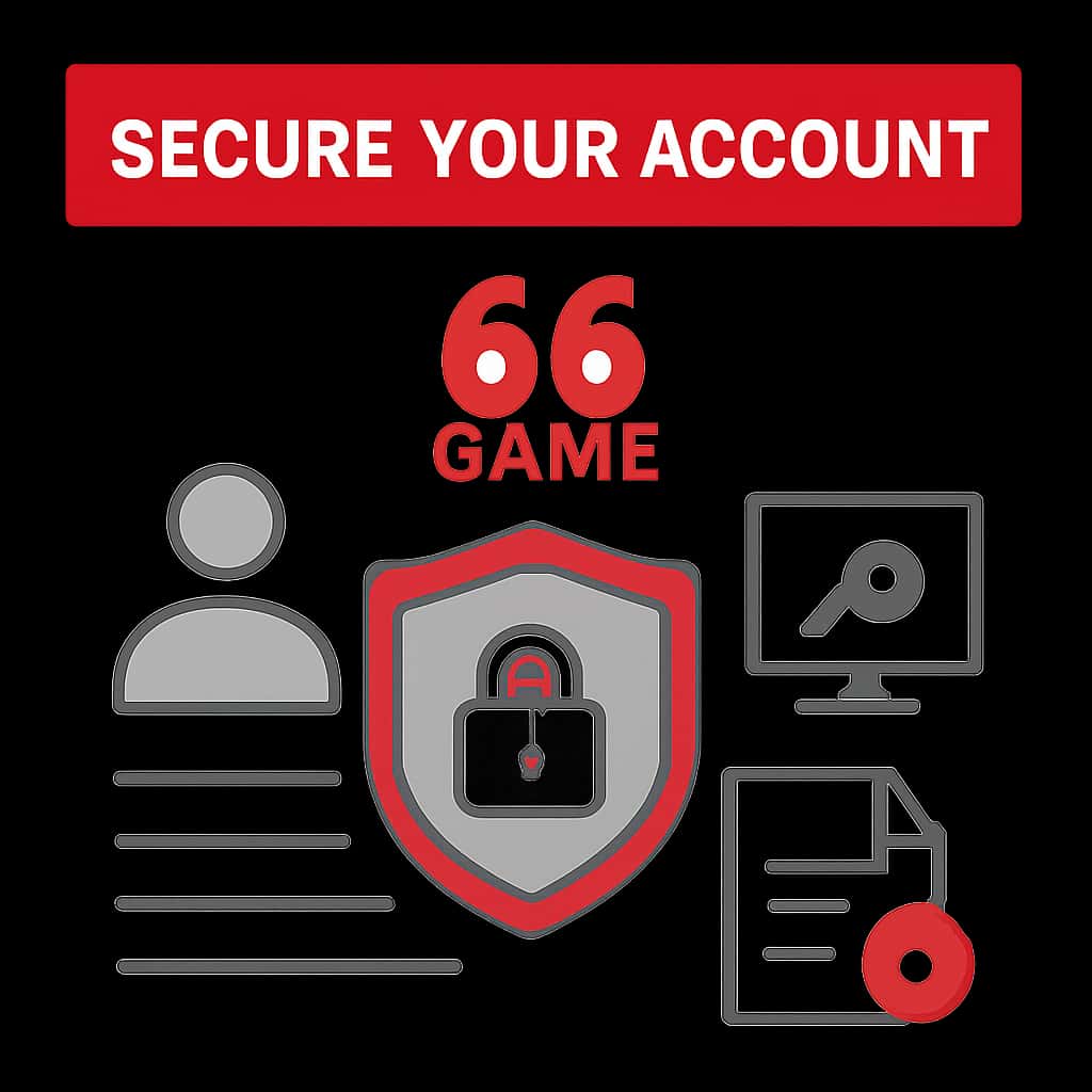 Illustration depicting security measures for a gaming account.